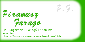 piramusz farago business card
